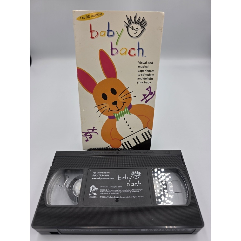 Baby Einstein Baby Bach VHS NO CD Artisan  Educational Ages 1-36 Months‎